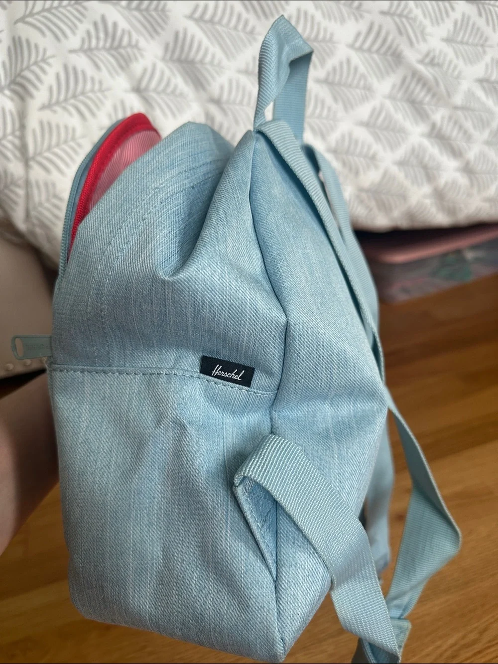 Mini Herschel Supply Company Light Blue Belt/Crossbody Sling Bag